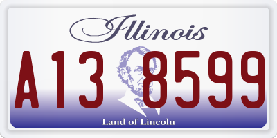 IL license plate A138599