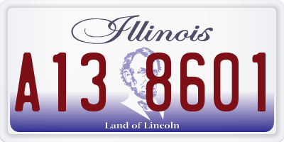 IL license plate A138601