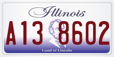 IL license plate A138602