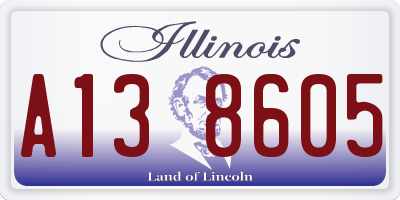 IL license plate A138605