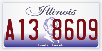 IL license plate A138609