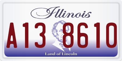 IL license plate A138610