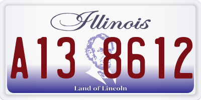 IL license plate A138612
