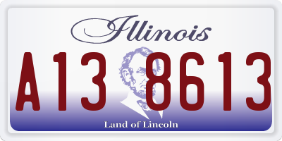 IL license plate A138613