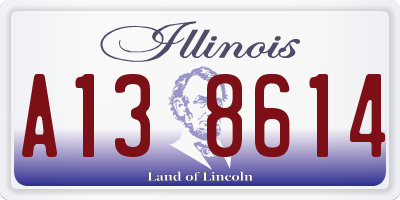 IL license plate A138614