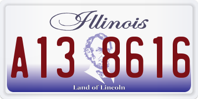 IL license plate A138616