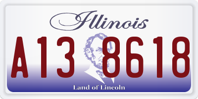 IL license plate A138618