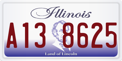 IL license plate A138625