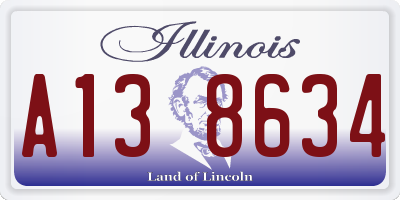 IL license plate A138634