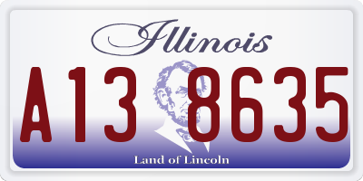 IL license plate A138635