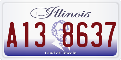 IL license plate A138637