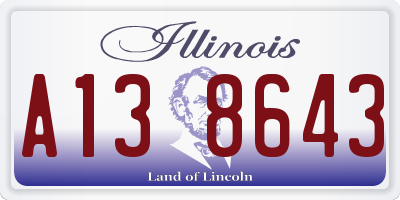 IL license plate A138643