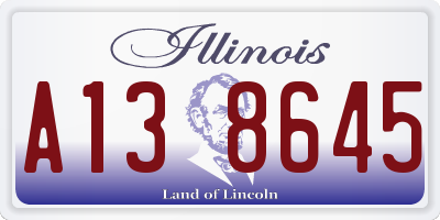 IL license plate A138645