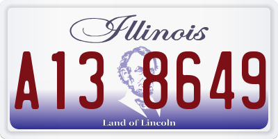 IL license plate A138649