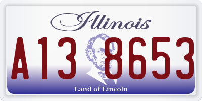 IL license plate A138653
