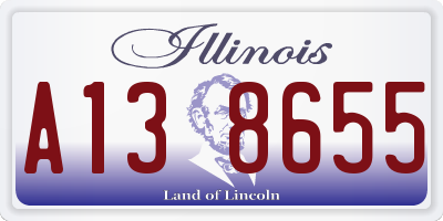 IL license plate A138655