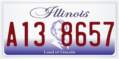 IL license plate A138657