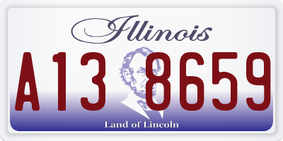IL license plate A138659