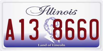 IL license plate A138660