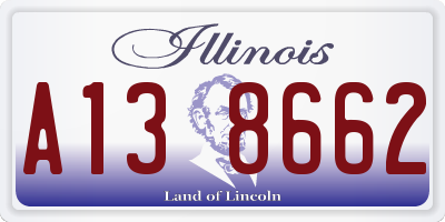 IL license plate A138662
