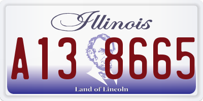 IL license plate A138665
