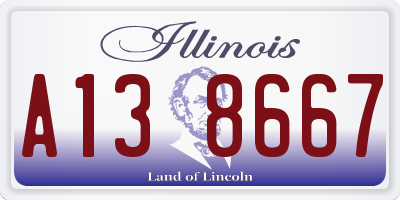 IL license plate A138667