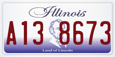 IL license plate A138673