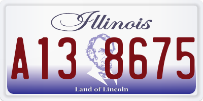IL license plate A138675