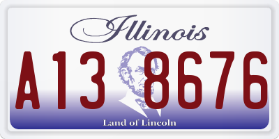 IL license plate A138676