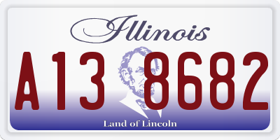 IL license plate A138682