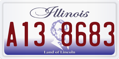IL license plate A138683