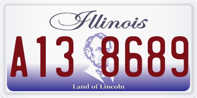 IL license plate A138689