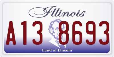 IL license plate A138693