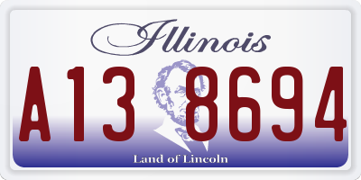 IL license plate A138694
