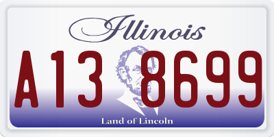 IL license plate A138699