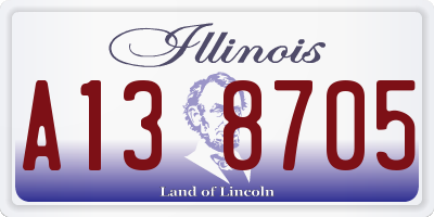 IL license plate A138705