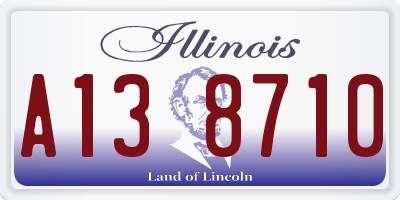 IL license plate A138710