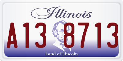 IL license plate A138713