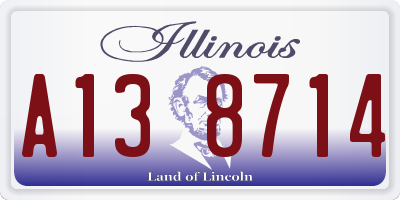 IL license plate A138714
