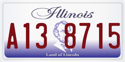 IL license plate A138715