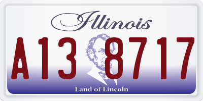 IL license plate A138717