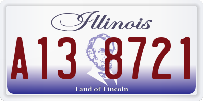 IL license plate A138721