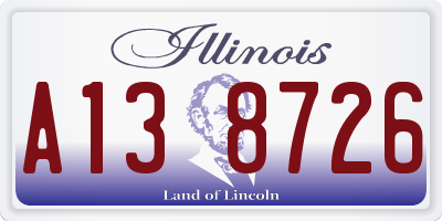 IL license plate A138726