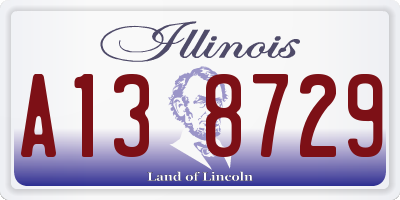 IL license plate A138729