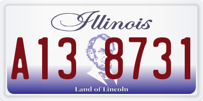IL license plate A138731