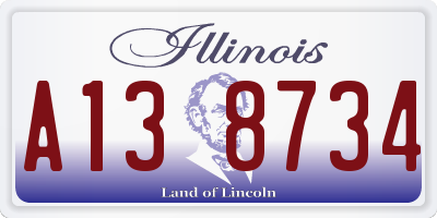 IL license plate A138734