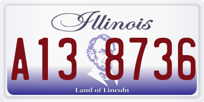 IL license plate A138736