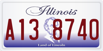 IL license plate A138740