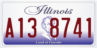 IL license plate A138741