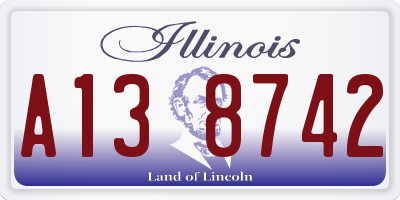 IL license plate A138742